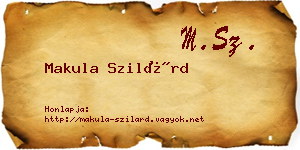 Makula Szilárd névjegykártya