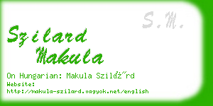 szilard makula business card